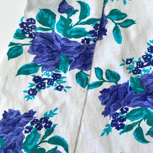 Vintage 90s Mini Floral V Neck Dress Lolita Fit Flare Cottagecore Coastal Boho - Picture 10 of 13